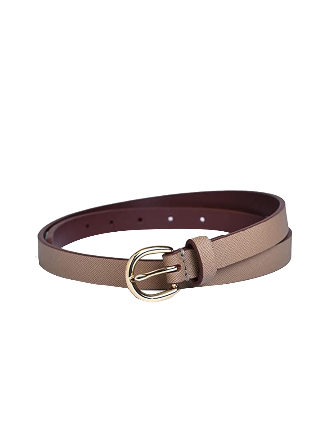 

Belwaba Women Tan Textured PU Belt