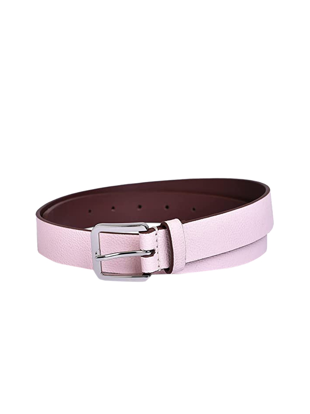 

Belwaba Women Pink Textured PU Belt