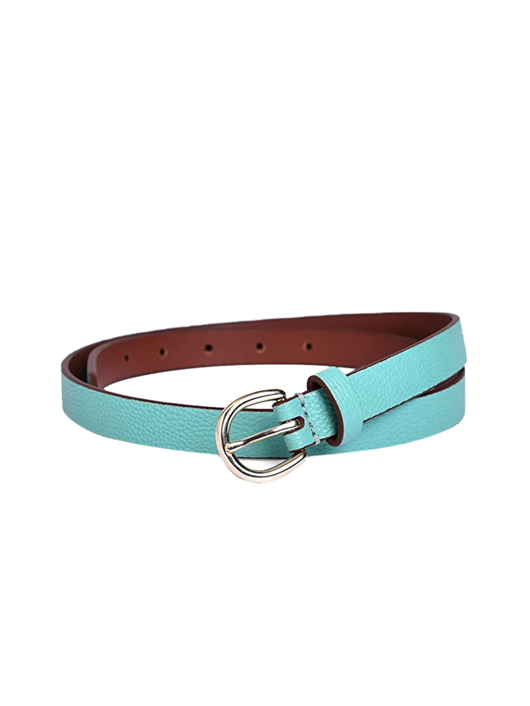 

Belwaba Women Mint Green Textured PU Belt