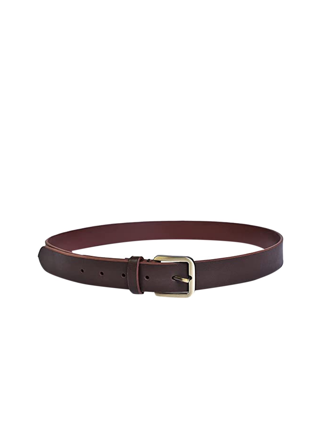 

Belwaba Women Coffee Brown Textured PU Belt