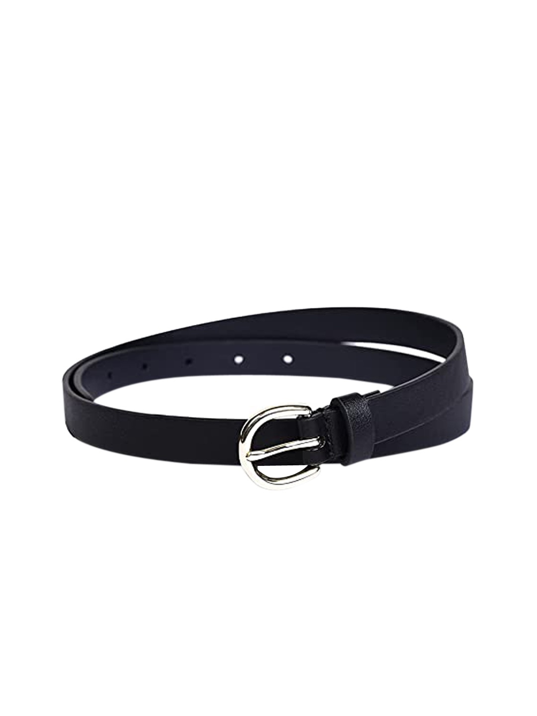 

Belwaba Women Black Textured PU Belt
