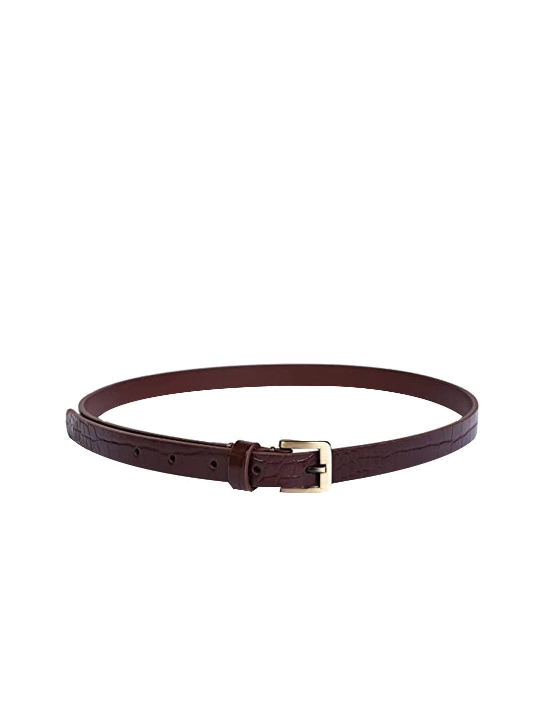 

Belwaba Women Brown Textured PU Formal Belt