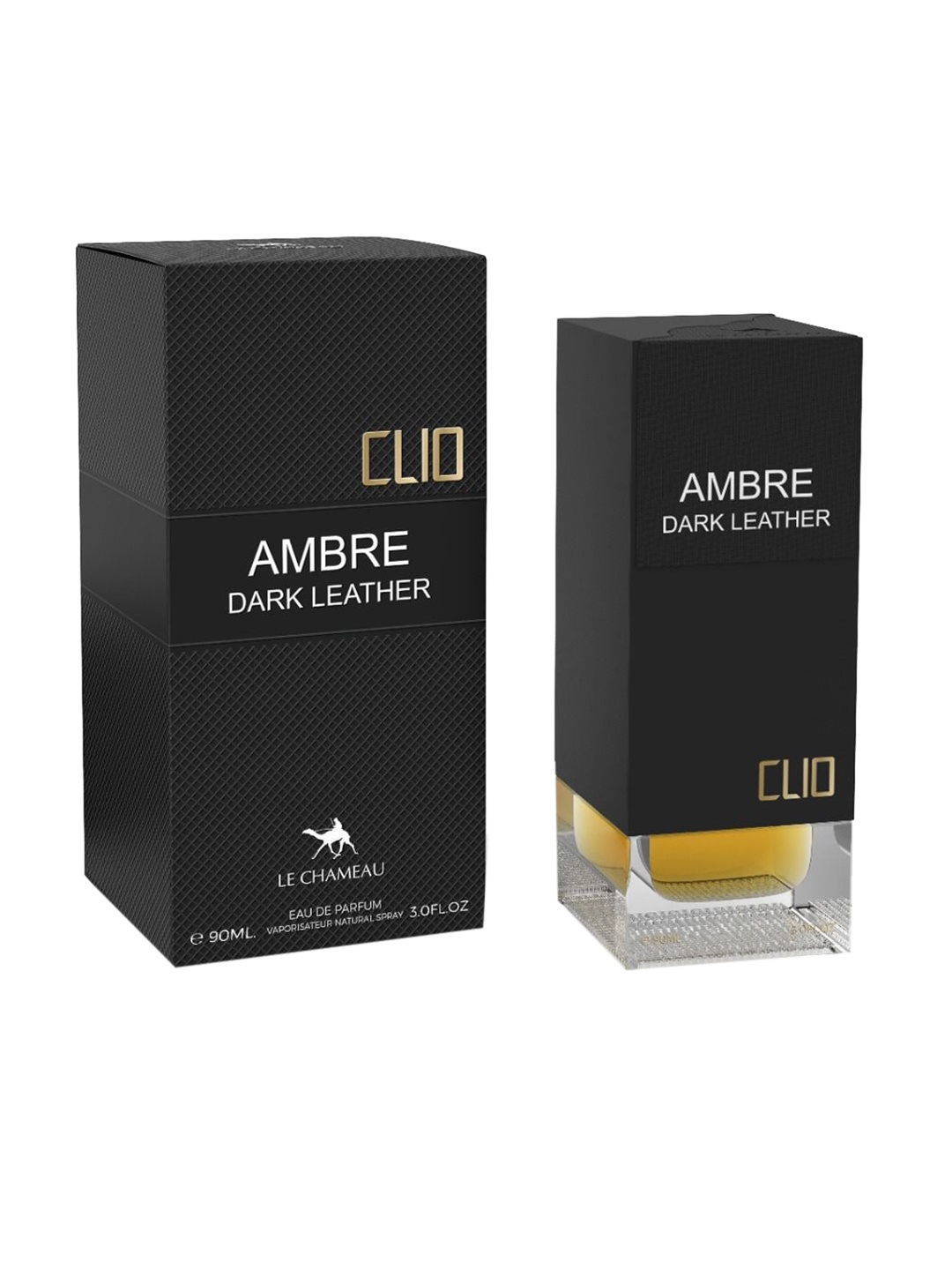 

LE CHAMEAU Men Long Lasting Amber Dark Leather Perfume - 90 ml, Black