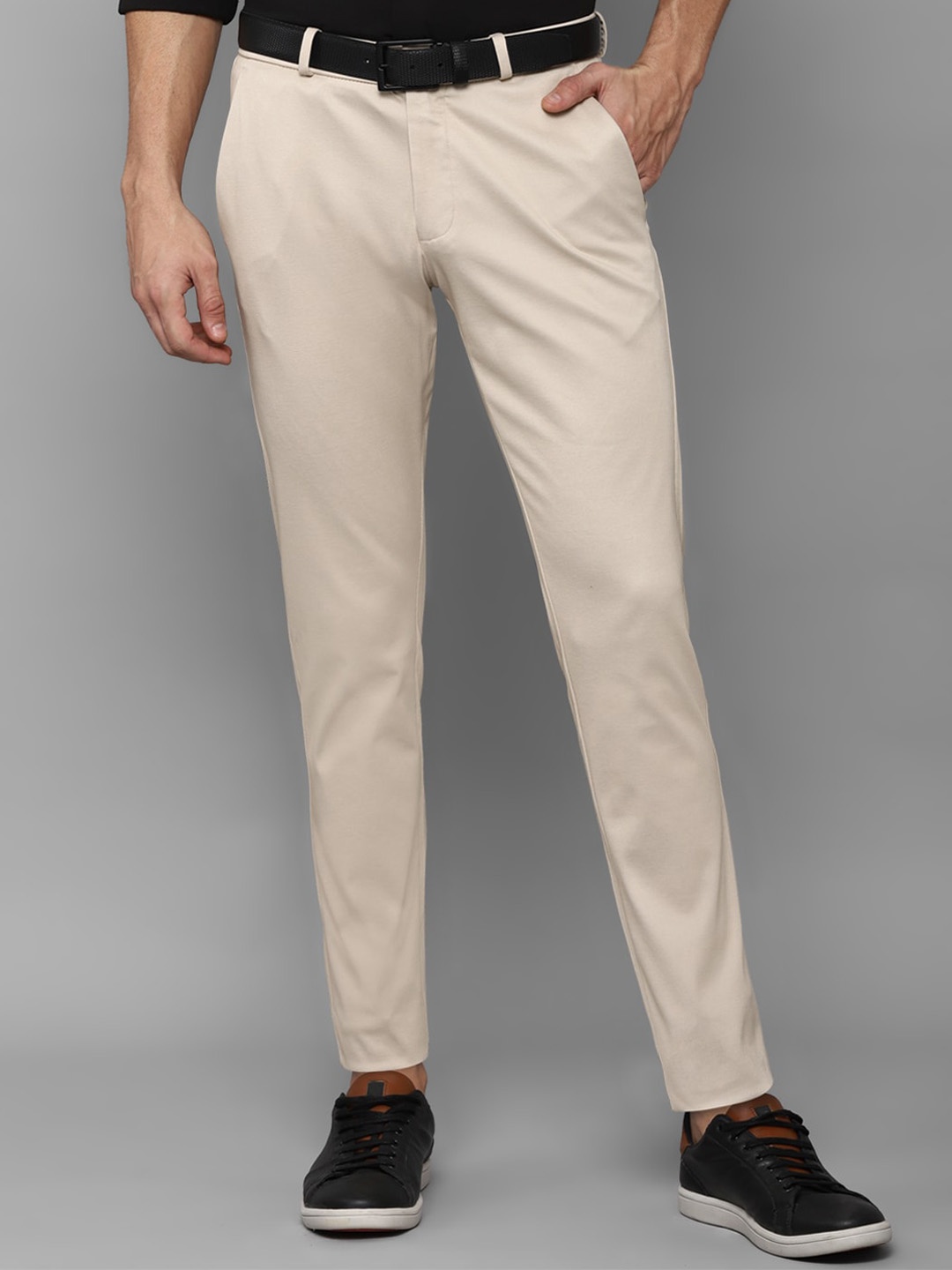 

Allen Solly Men Beige Slim Fit Trousers