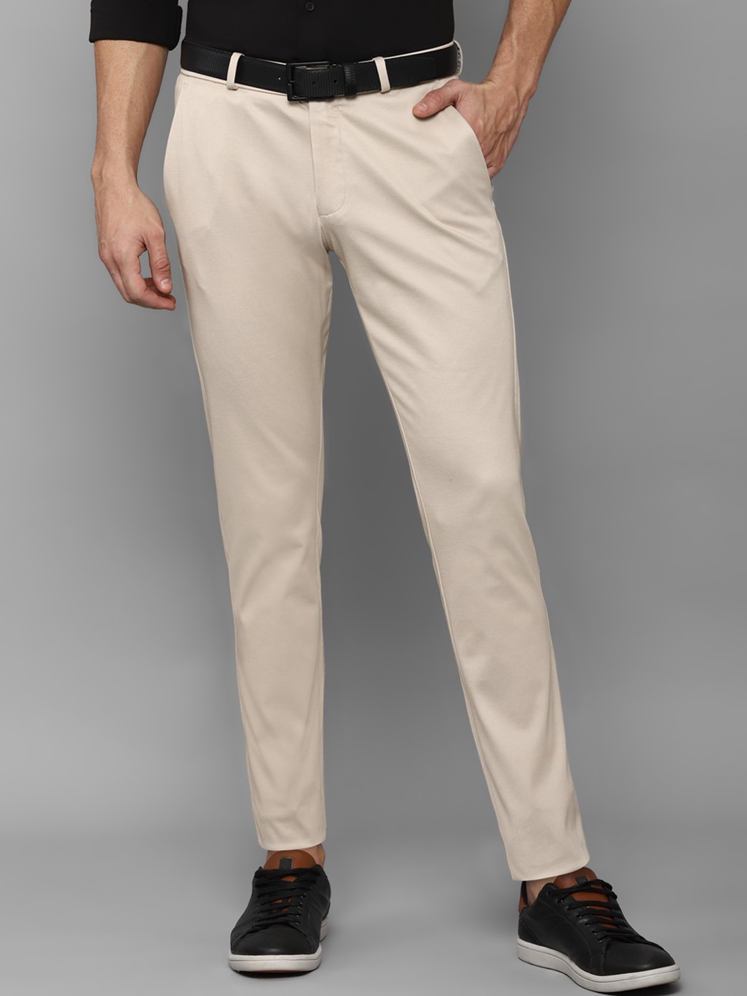 

Allen Solly Men Beige Slim Fit Trousers