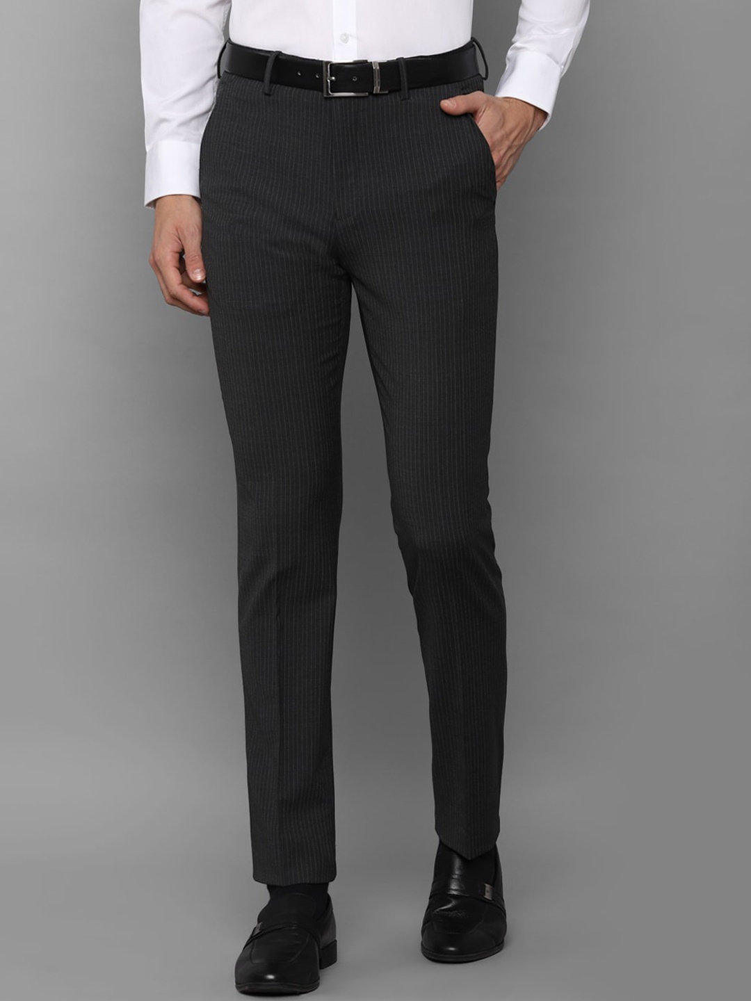 

Louis Philippe Men Grey Slim Fit Trousers
