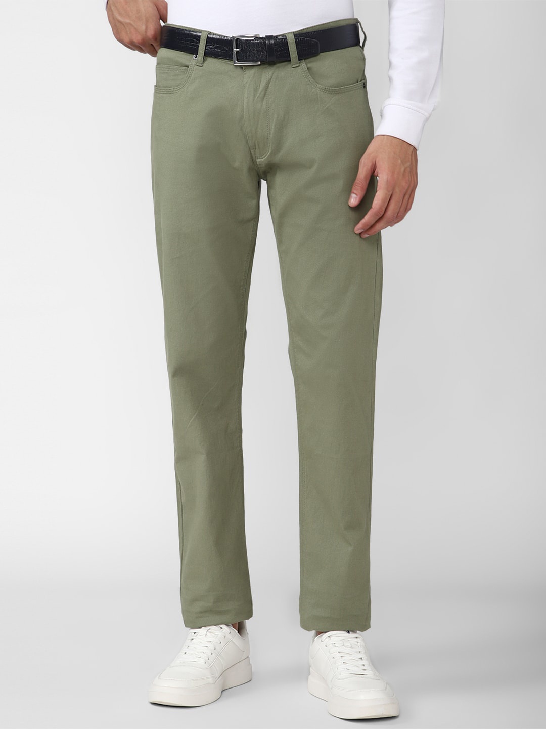 

Peter England Casuals Men Green Trousers