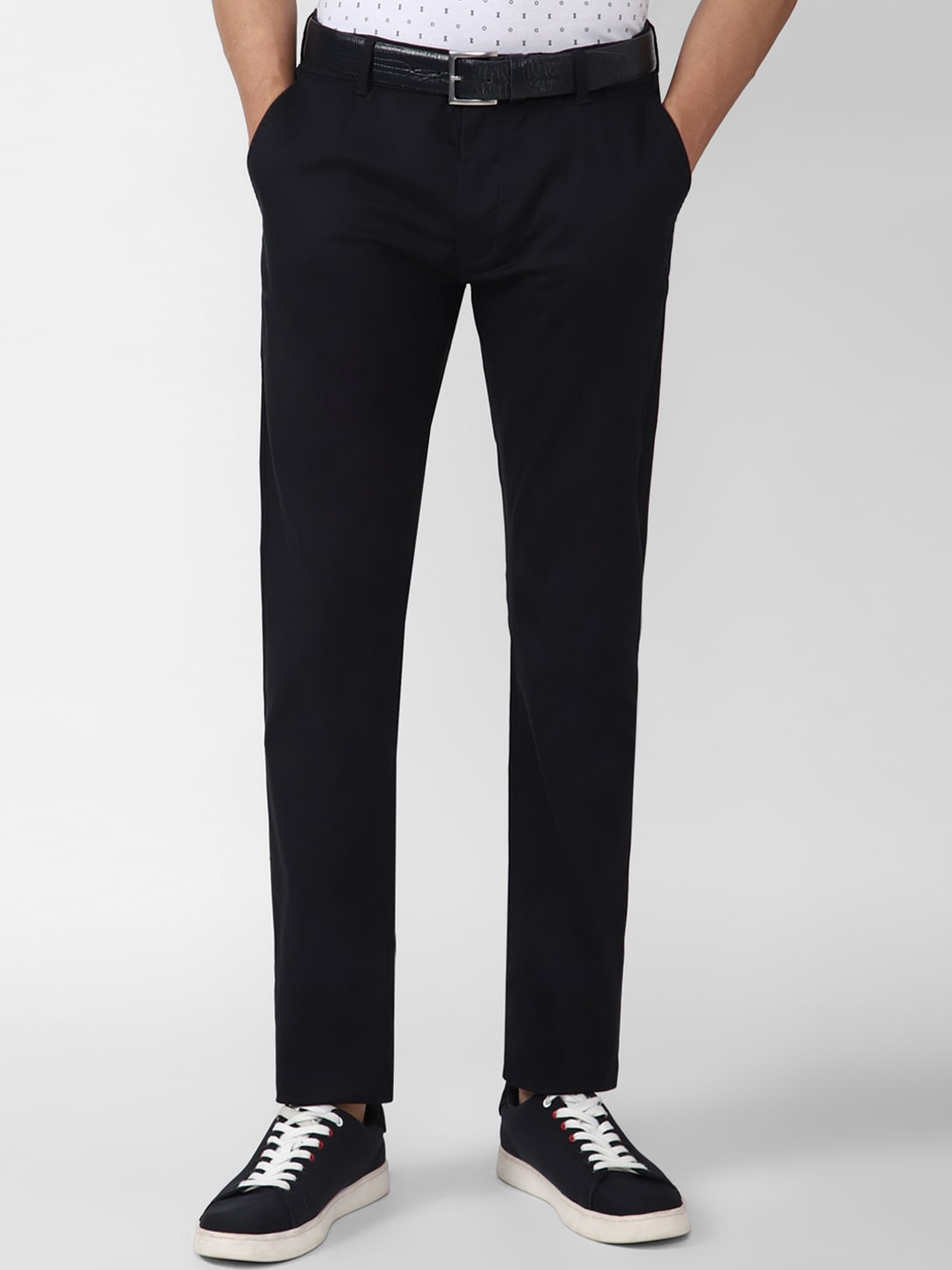 

Peter England Casuals Men Navy Blue Trousers