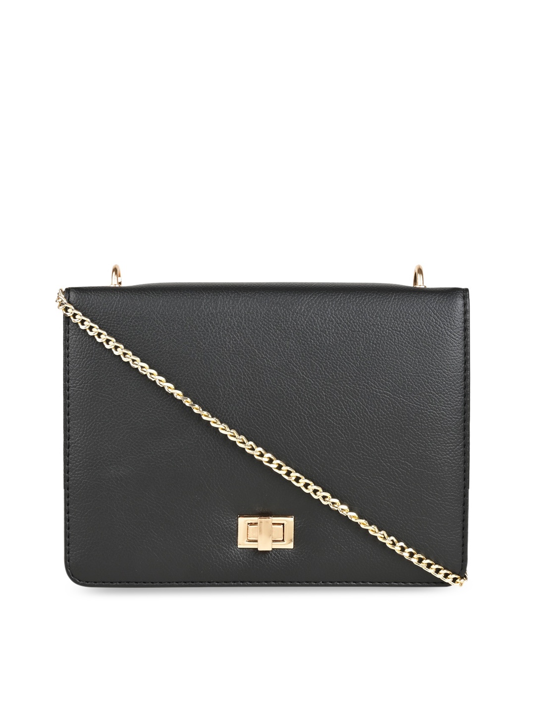 

HORRA Black PU Structured Sling Bag