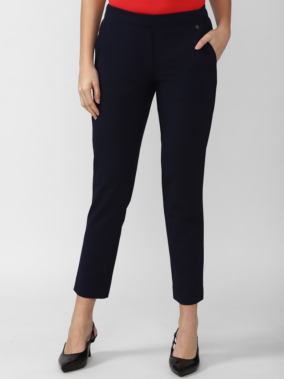

Van Heusen Woman Women Navy Blue Trousers