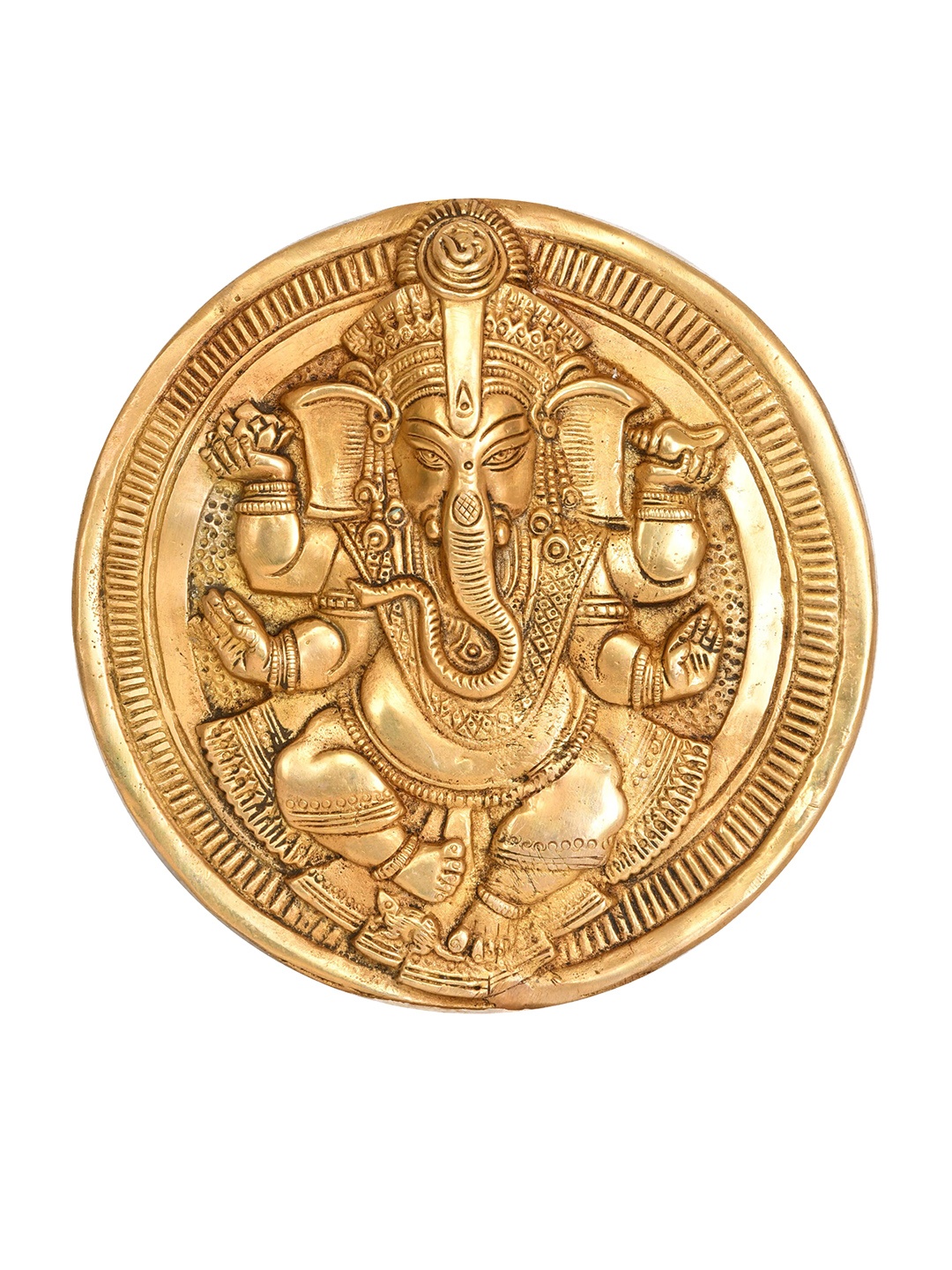 

Exotic India Gold-toned Ganesha Wall Decor