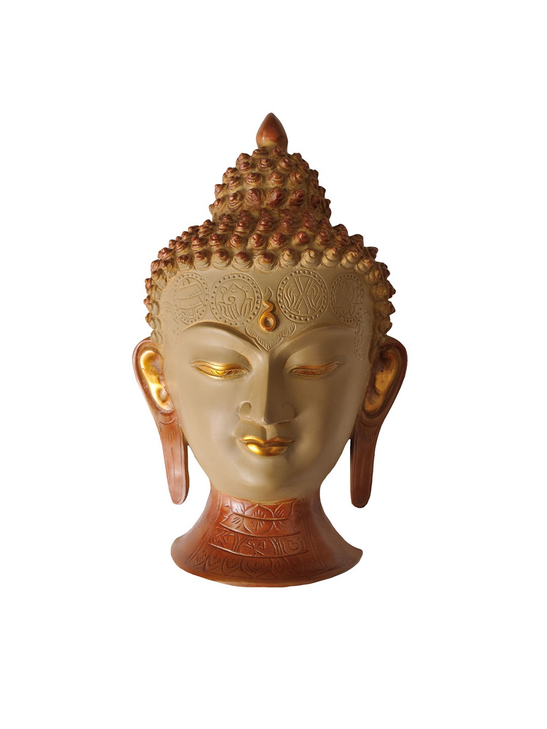 

Exotic India Gold-Toned & Brown Buddha Wall Hanging Mask