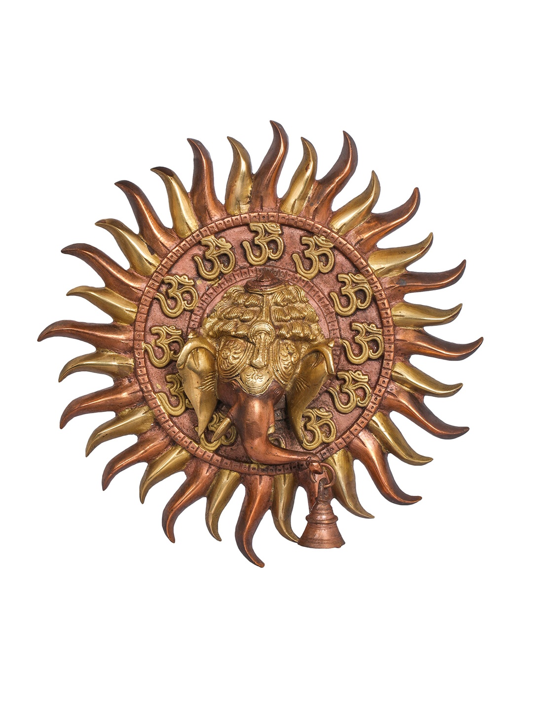 

Exotic India Copper-Toned Ganesha Mukhamandala Wall Decor