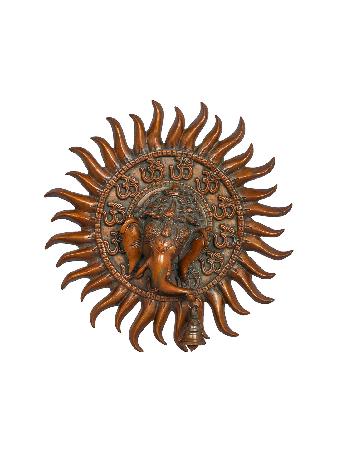 

Exotic India Brown Lord Ganesha In Sun Wall Decor