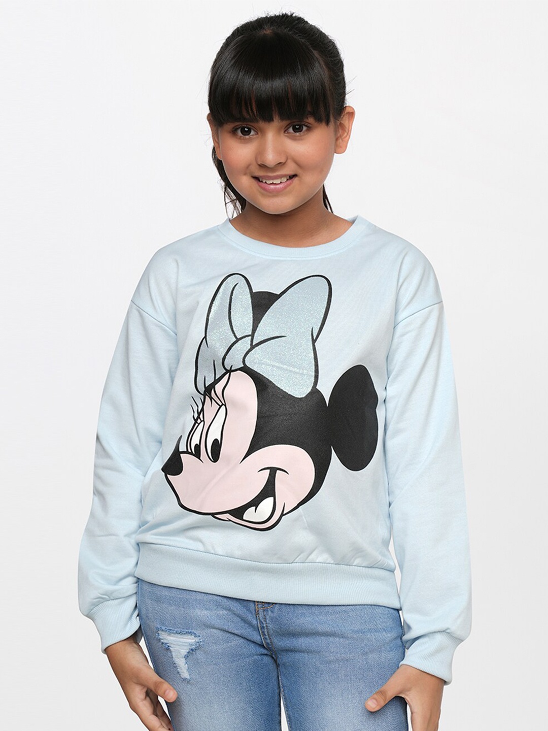 

AND Girls Blue Printed Sweatshirt