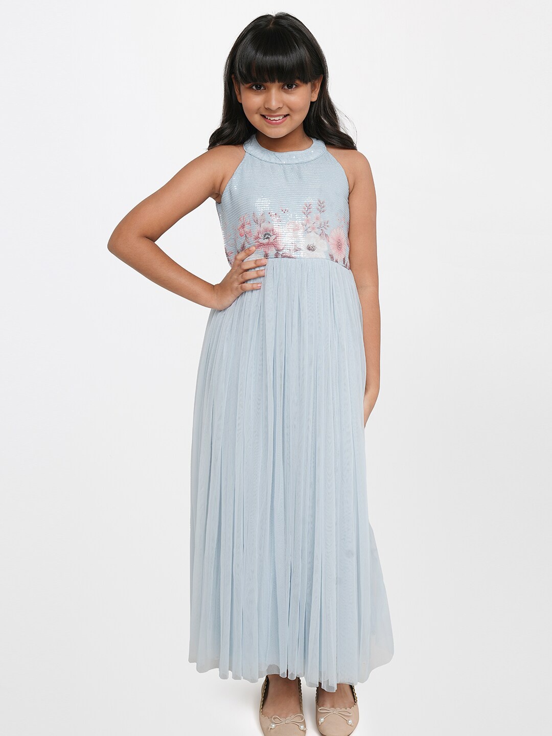 

AND Blue Floral Maxi Dress