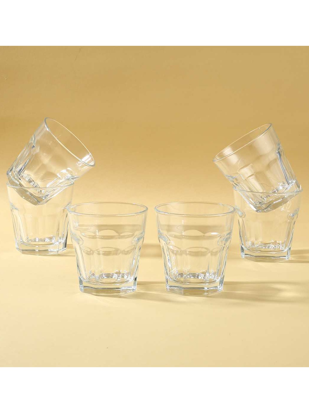 

Wonderchef Set Of 6 Transparent Water & Juice Glasses 230 ml Each
