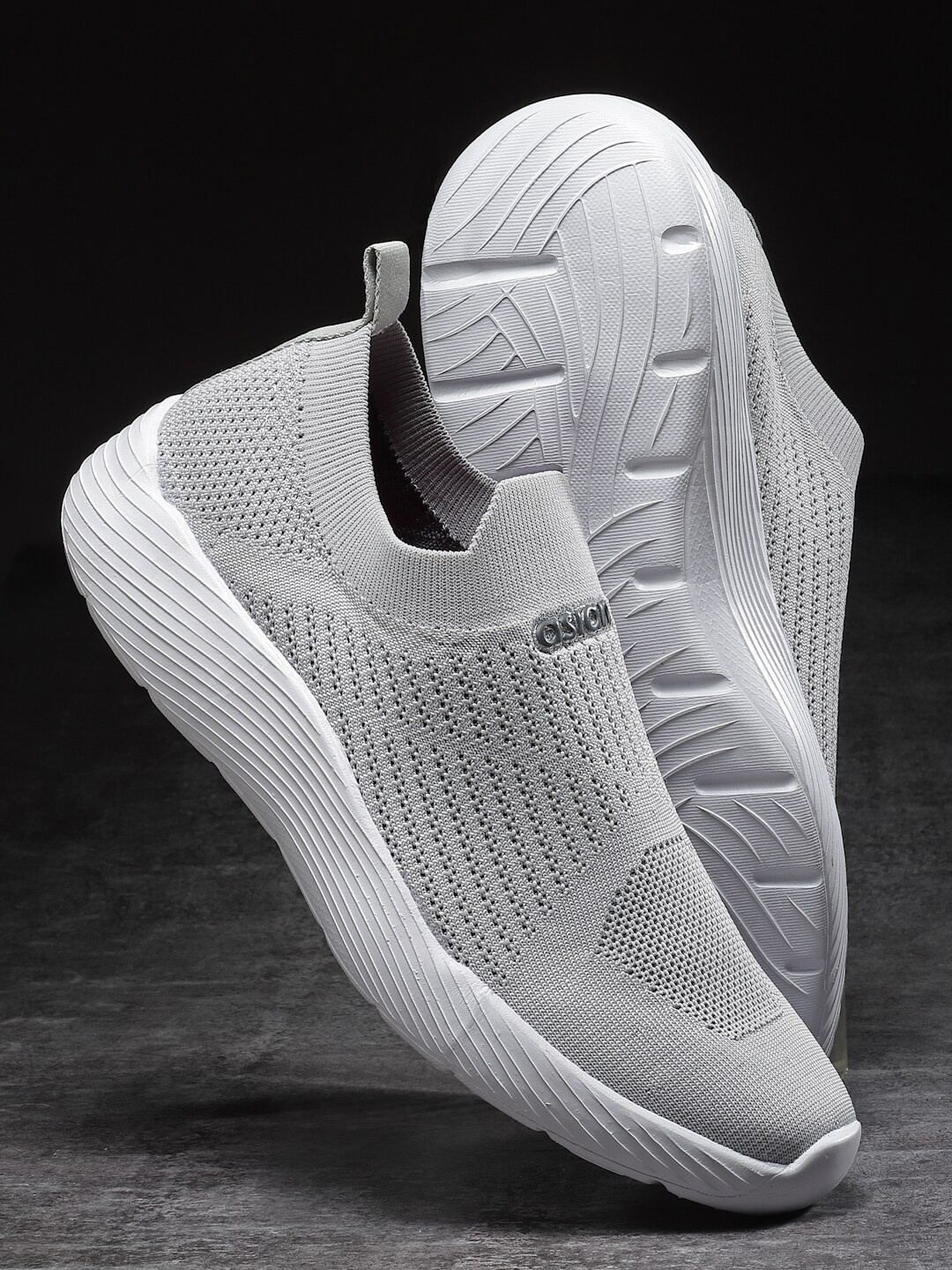 

ASIAN Men Grey Mesh Running Non-Marking Shoes