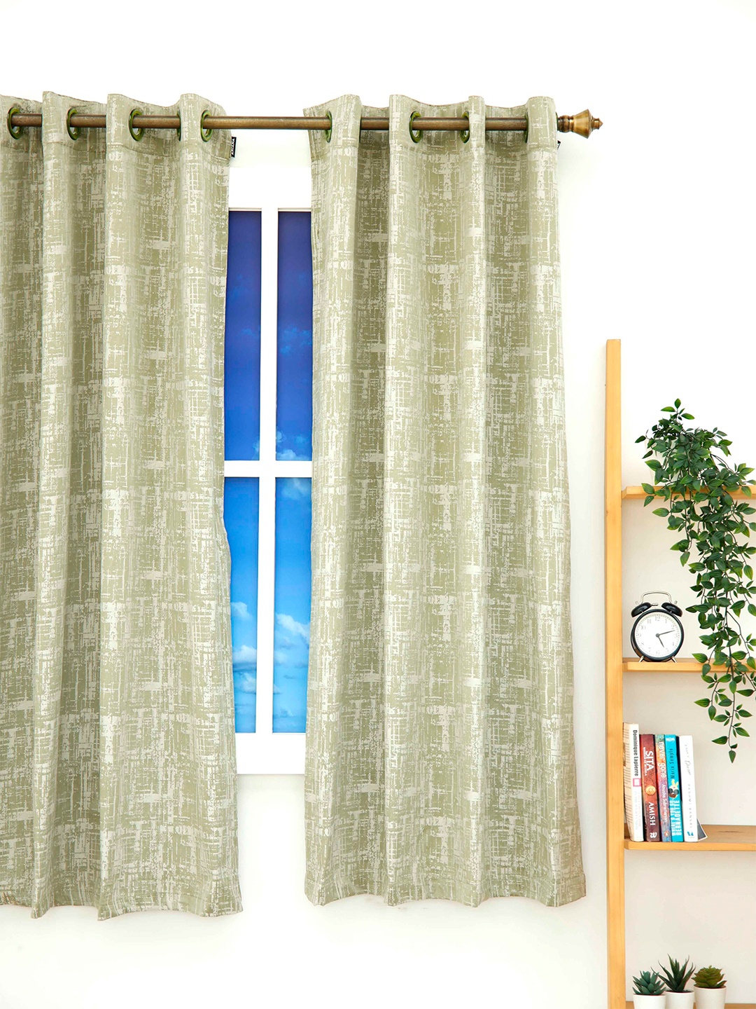 

Ariana Green Abstract Print Room Darkening Window Curtain