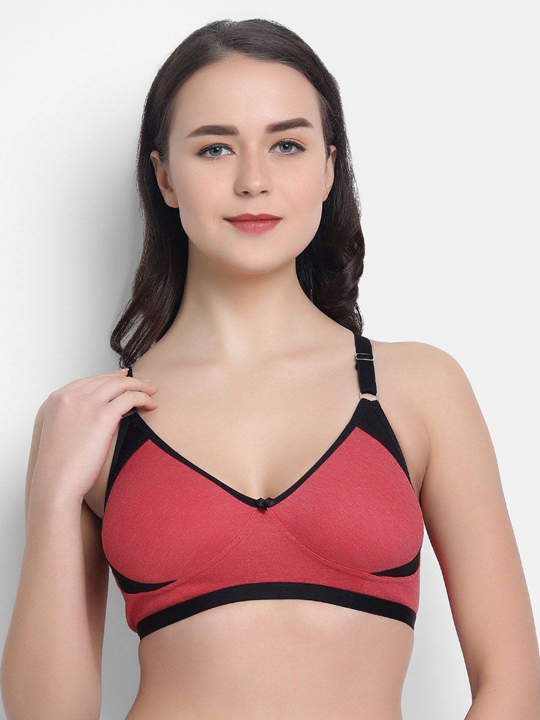 

VStar Women Red & Black Everyday Bra