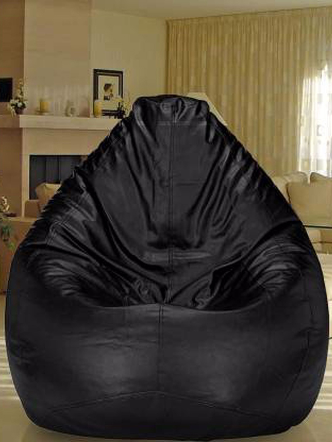 

SHIRA 24 Black Solid Teardrop Bean Bag Cover