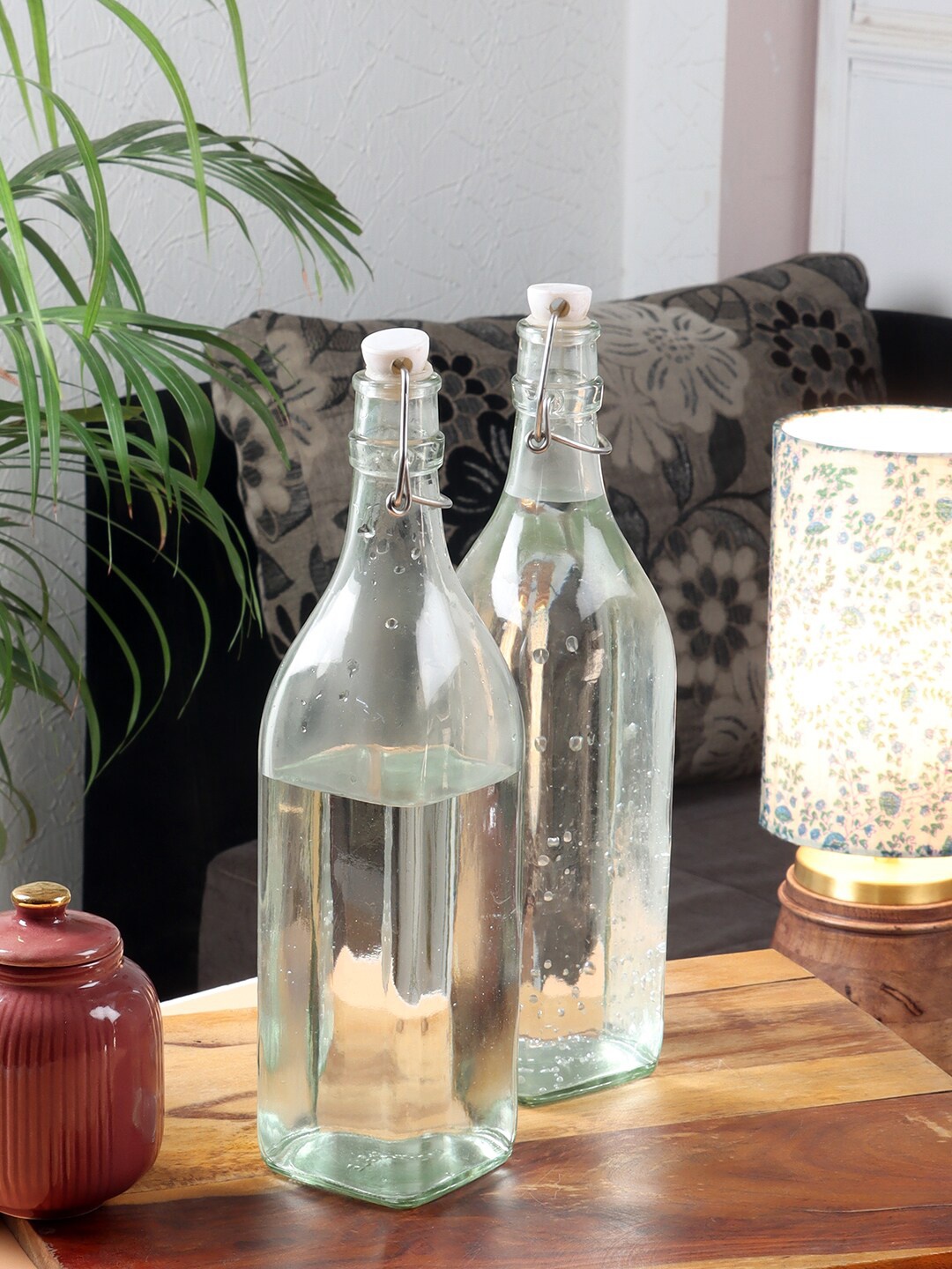 

CDI Transparent Set Of 2 Solid Water Bottles With Inox Cap