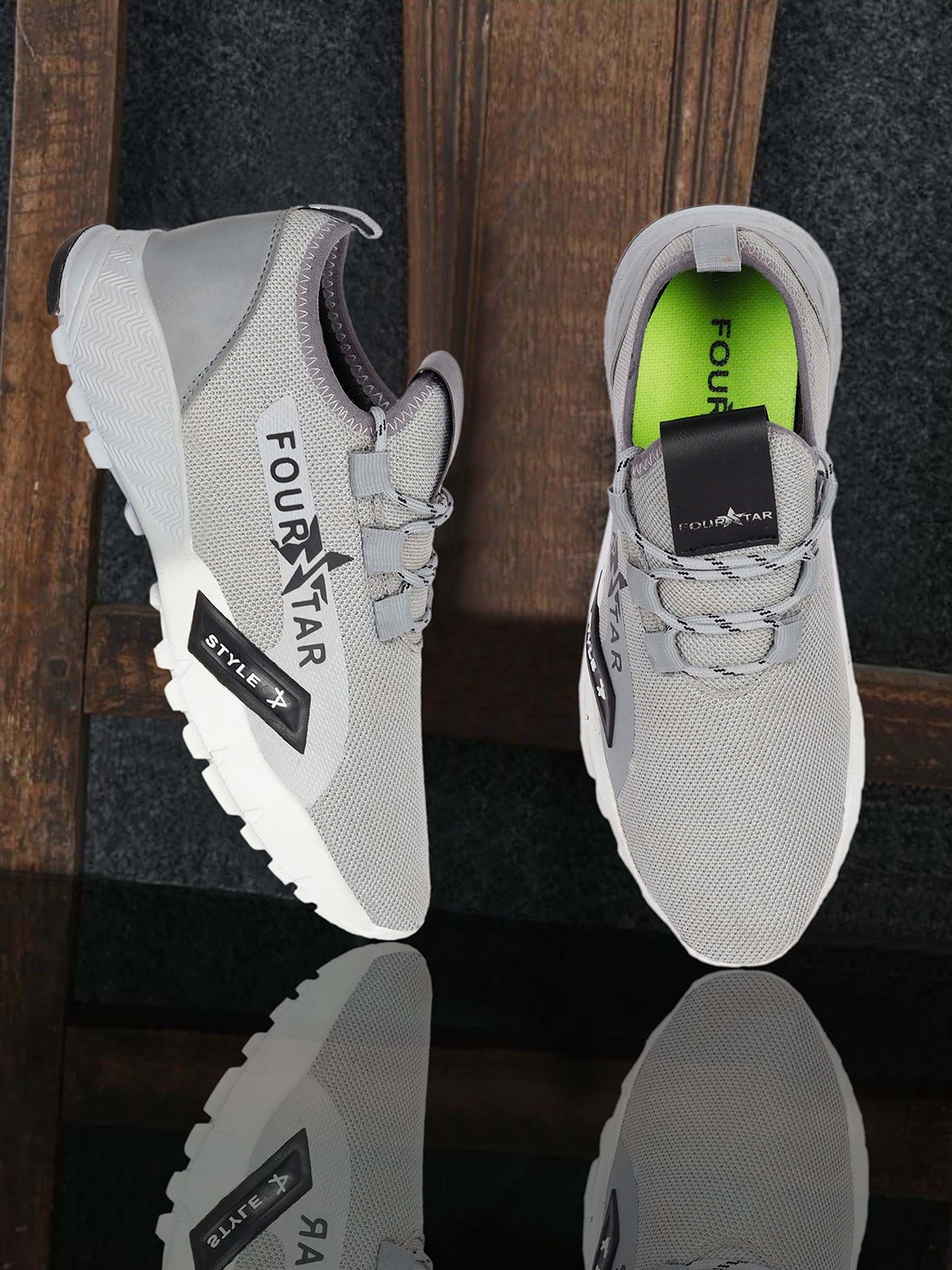 

FOUR STAR TRUCK SALES Men Grey Walking Non-Marking Shoes