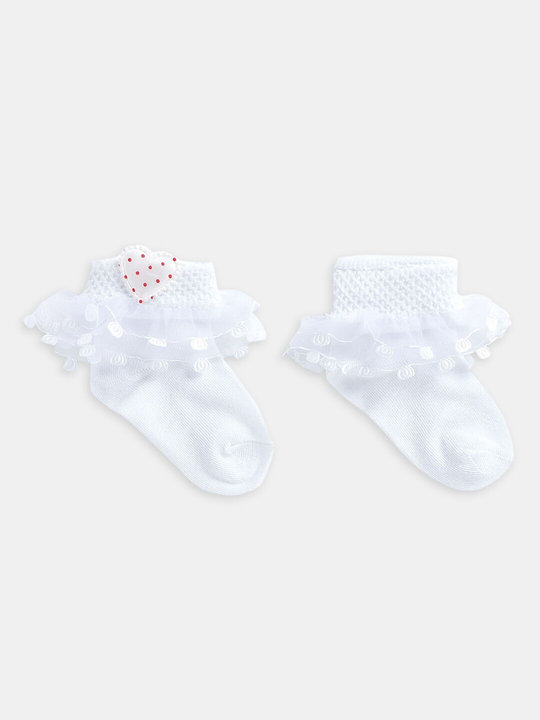 

Hopscotch Kids White Solid Ankle Length Cotton Socks