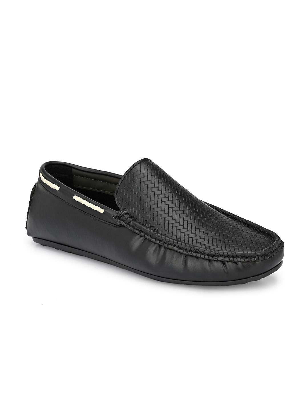 

FINNOY Men Black Textured Loafers