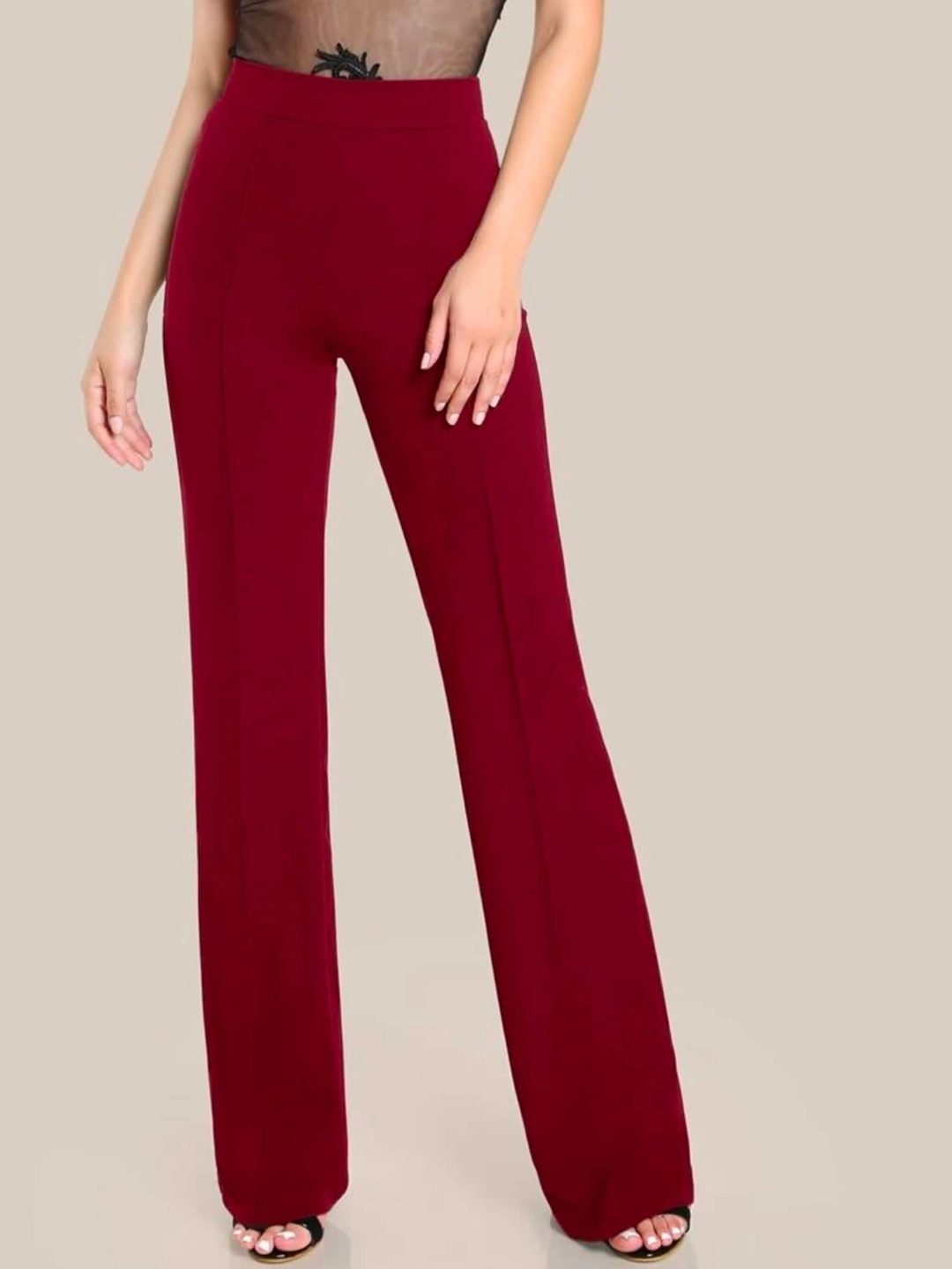 

Dream Beauty Fashion Women Maroon Parallel Trousers
