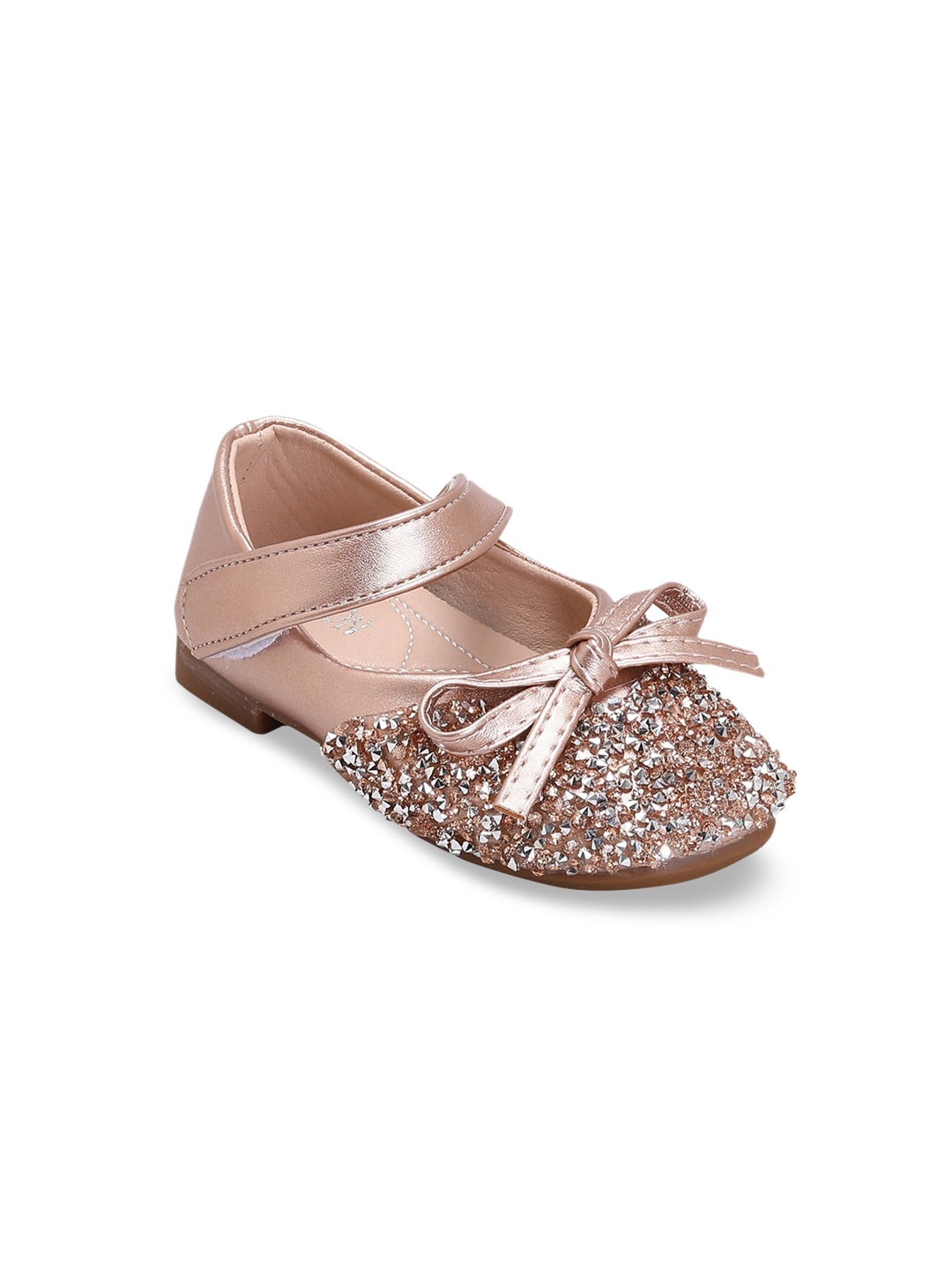 

Hopscotch Girls Gold-Toned Colourblocked Party Ballerinas Flats