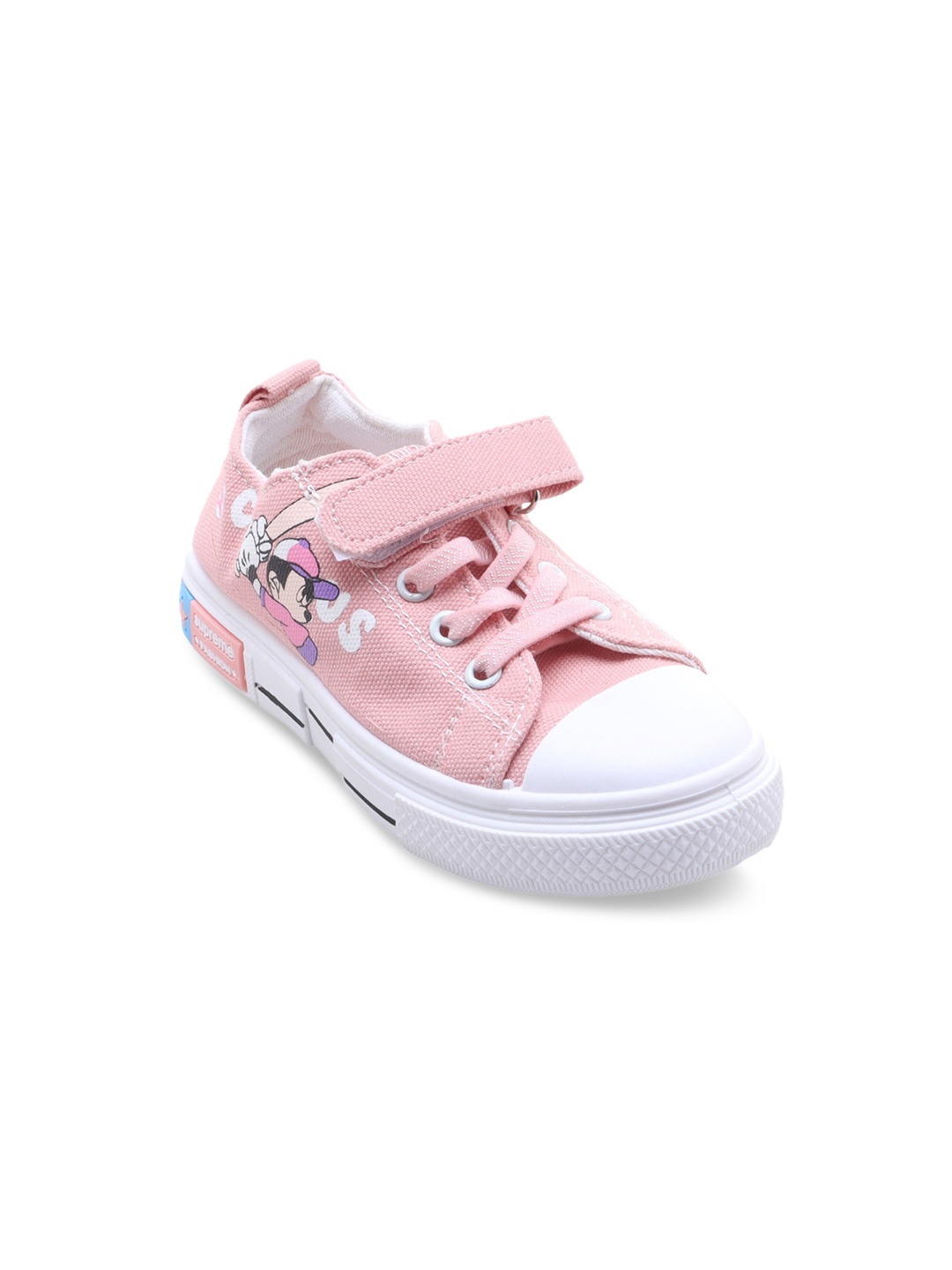 

Hopscotch Girls Pink Printed Sneakers