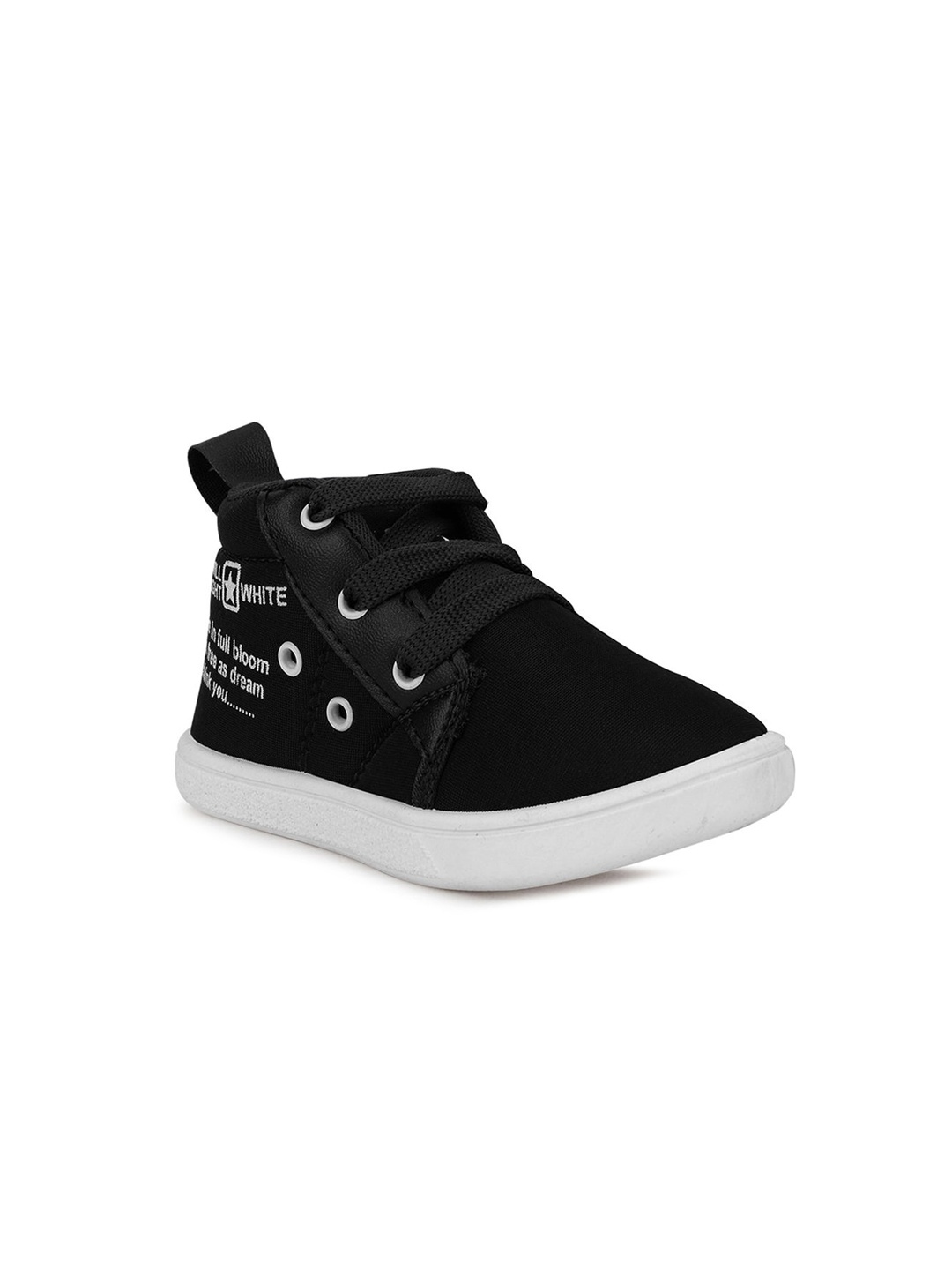 

Hopscotch Unisex Kids Black Printed Sneakers