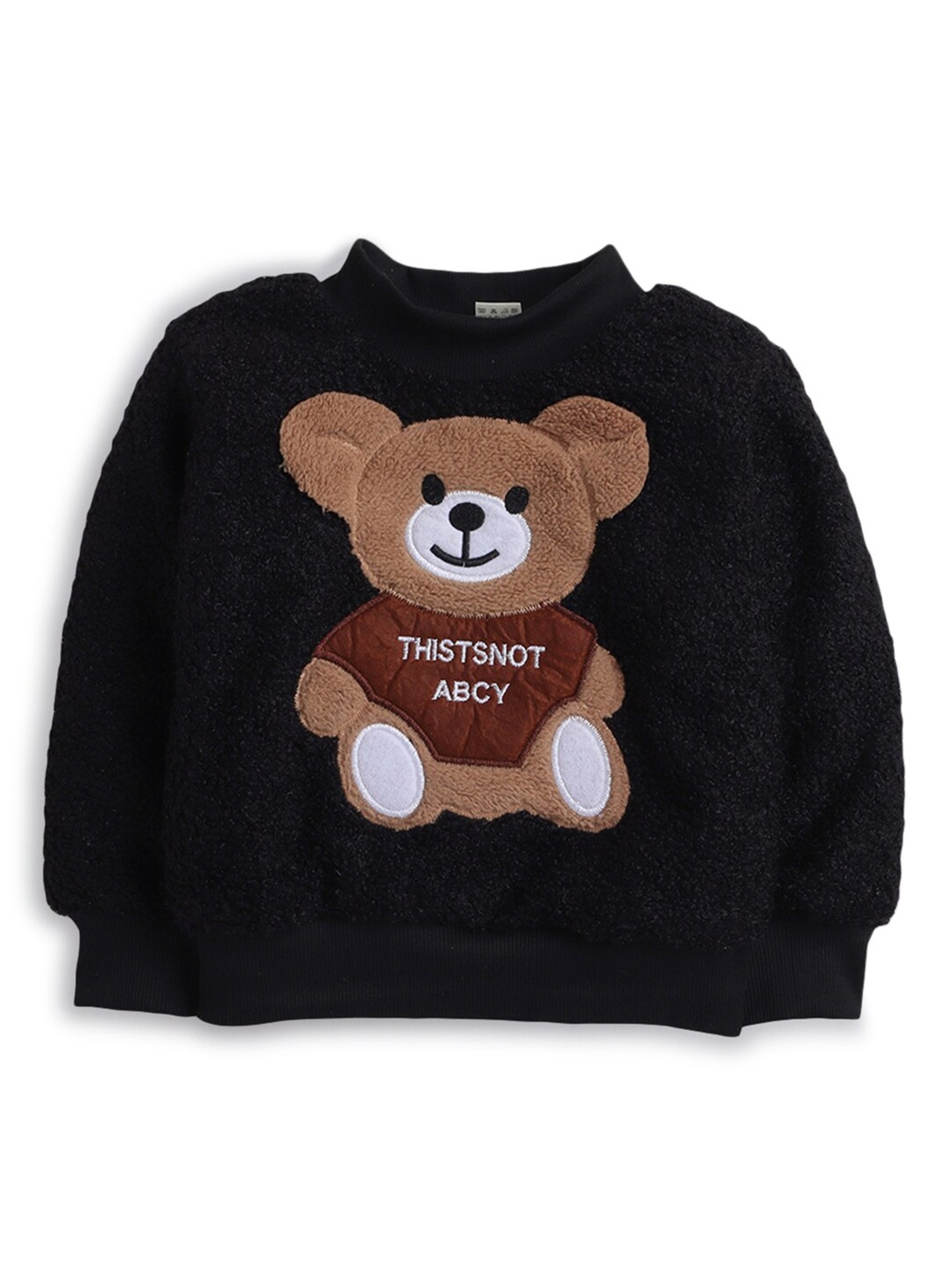 

Hopscotch Girls Black Printed Sweatshirt