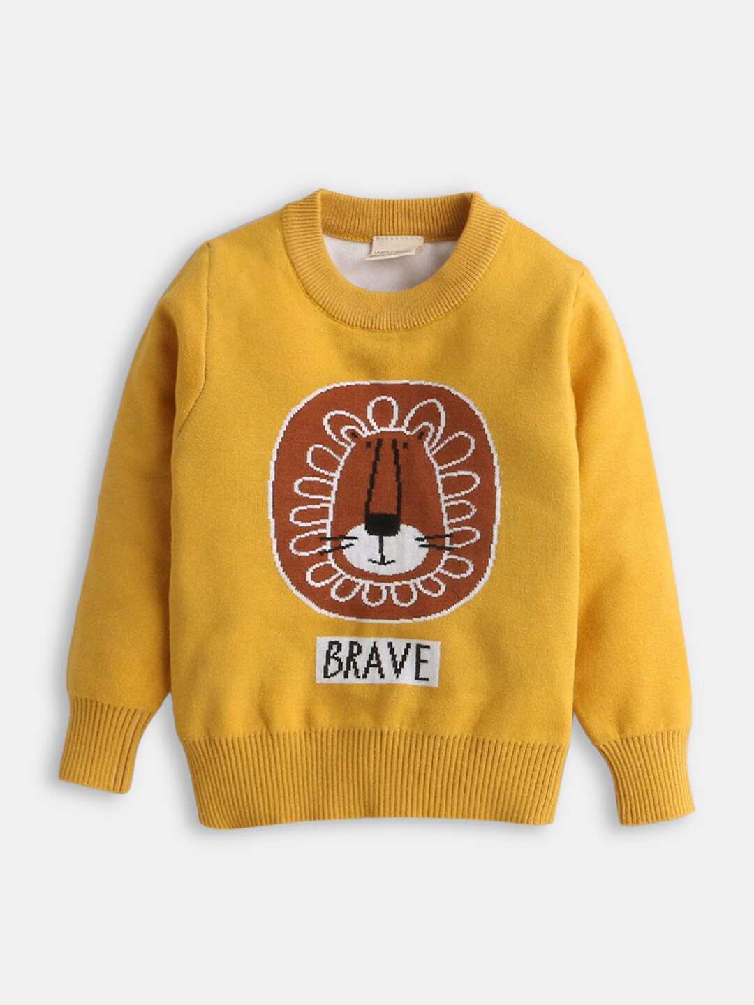 

Hopscotch Boys Yellow & Brown Animal Printed Pullover