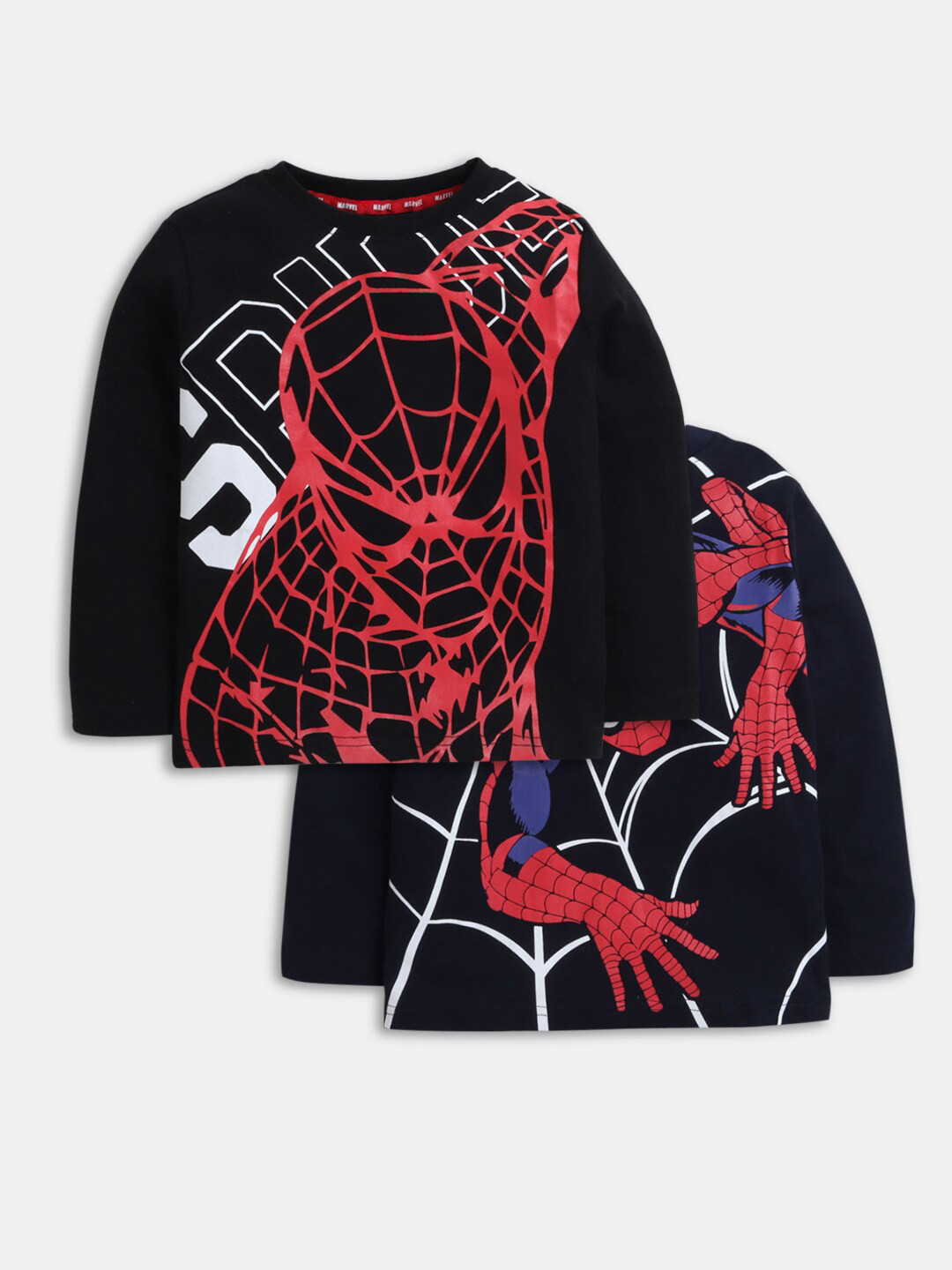 

Hopscotch Boys Black & Red 2 Spider-Man Printed T-shirt