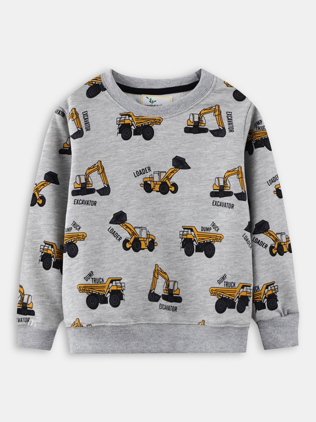 

Hopscotch Boys Grey Printed Sweatshirt