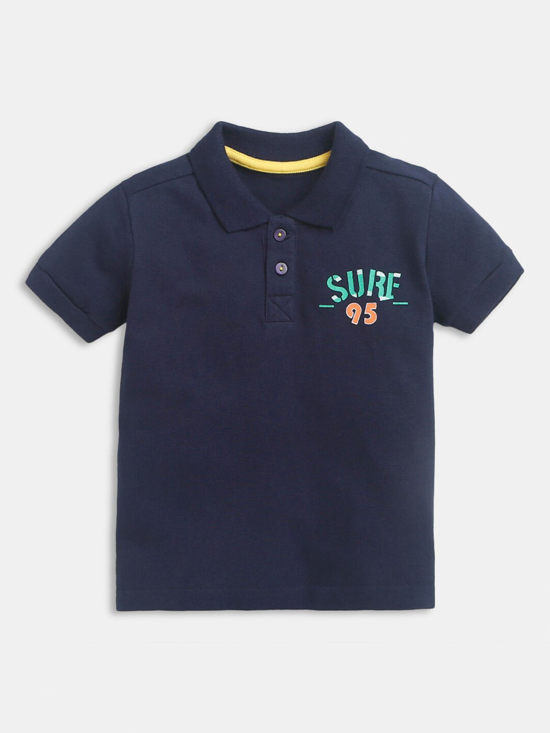 

Hopscotch Boys Navy Blue Polo Collar T-shirt
