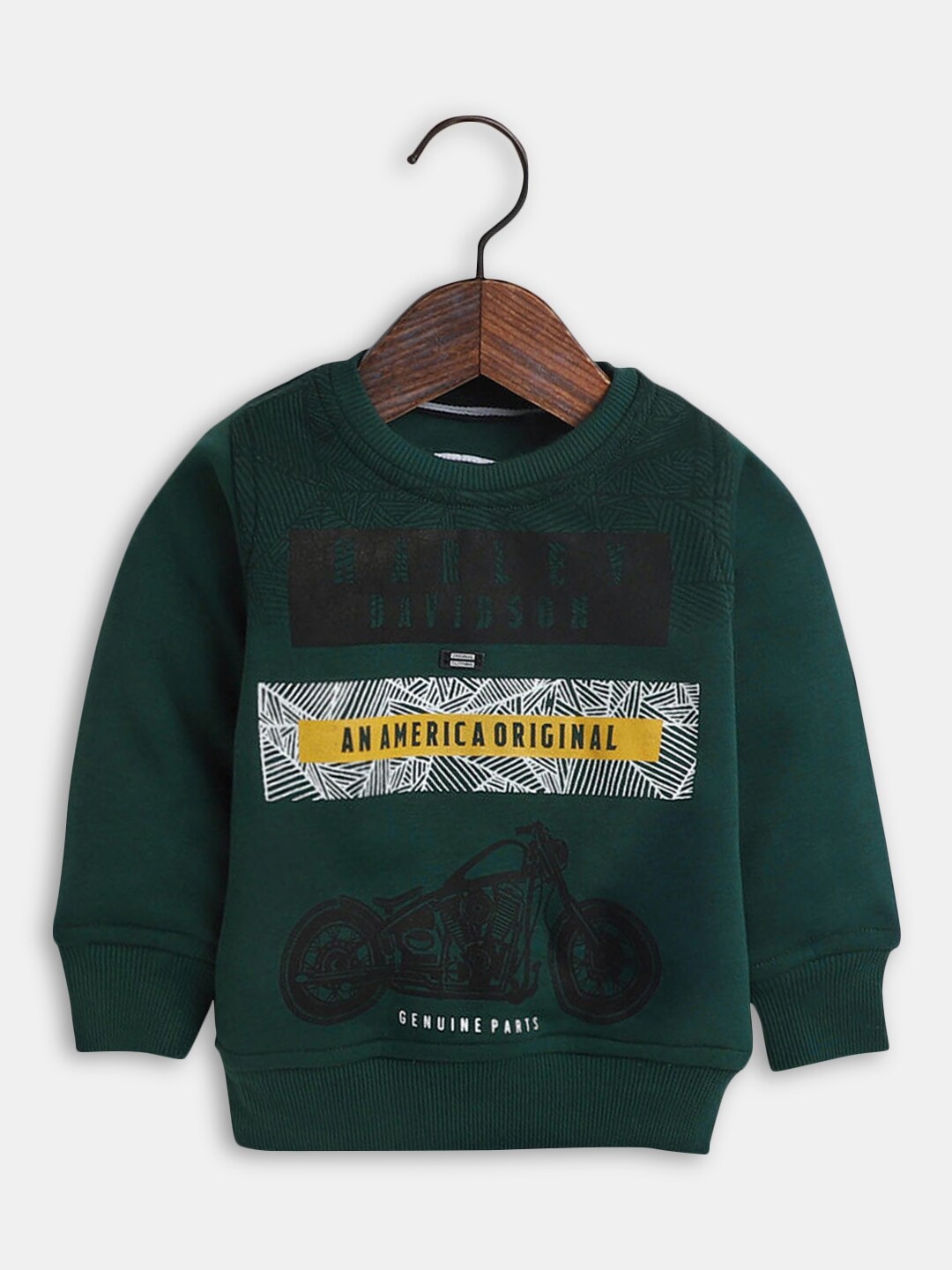 

Hopscotch Boys Green Vehicle Print Full-Sleeve Sweatshirt