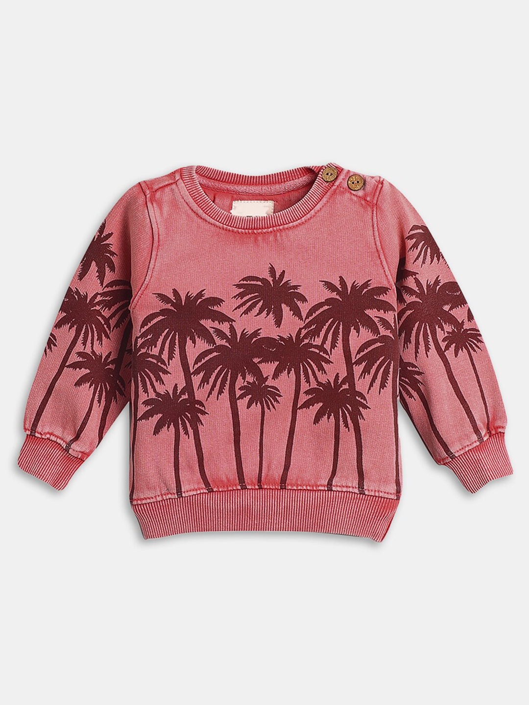 

Hopscotch Boys Red & Brown Printed Pullover