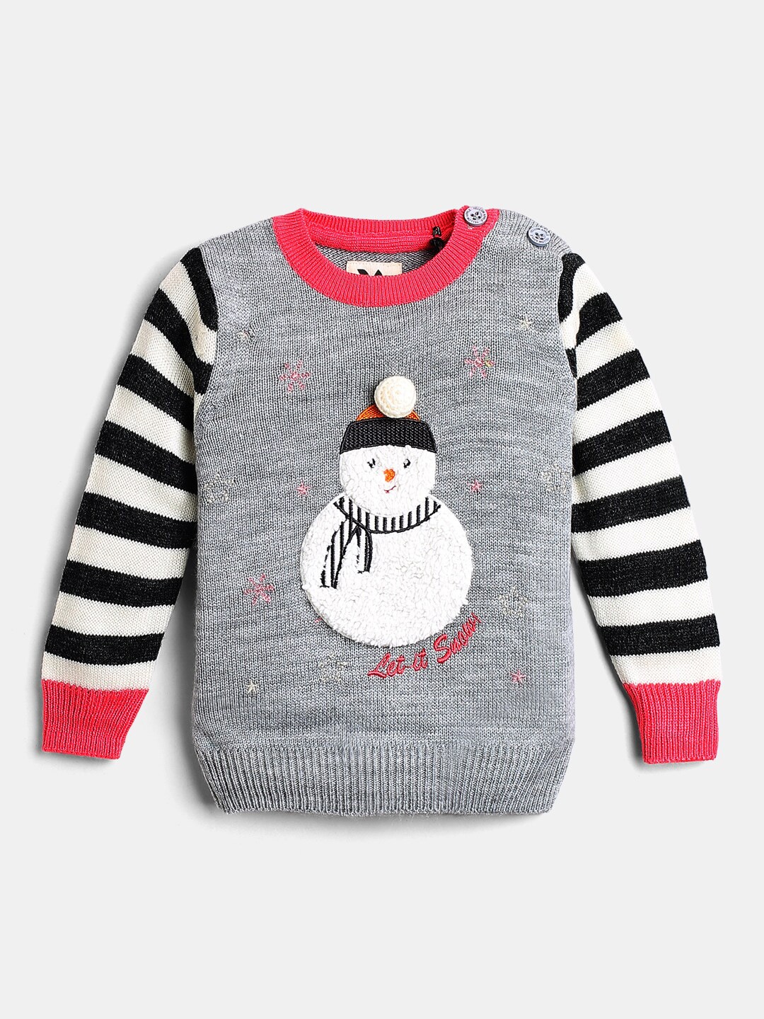 

Hopscotch Boys Grey & White Humour and Comic Pullover
