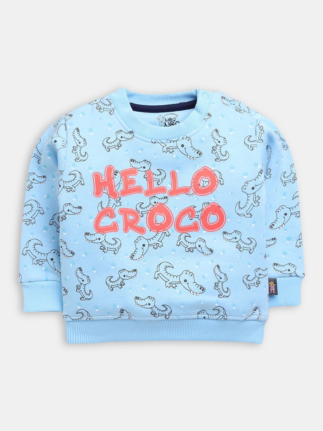 

Hopscotch Boys Blue Printed Sweatshirt