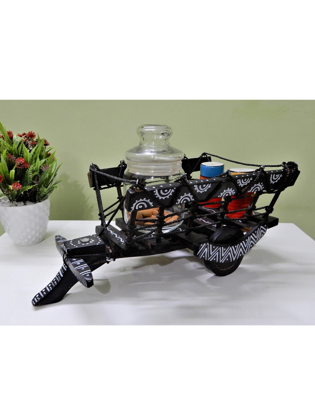 

Disoo Fashions Black Solid Wood Cart