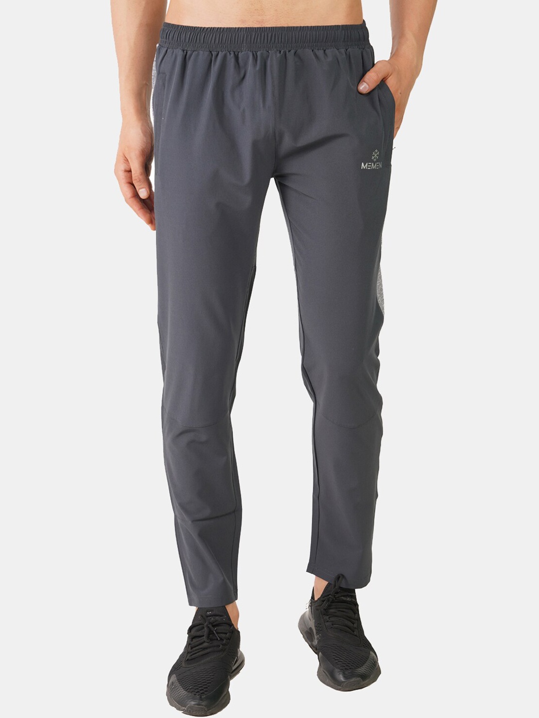 

MEMEN Men Grey Solid Regular Fit Track Pants