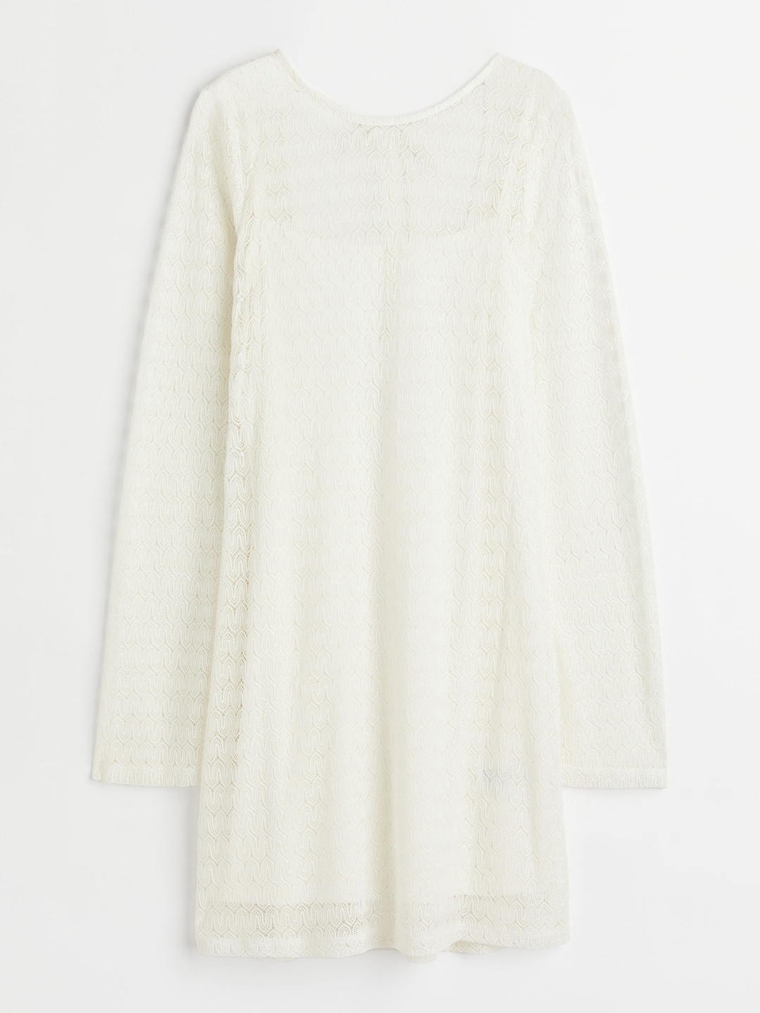 

H&M Women White Lace-Knit Dress