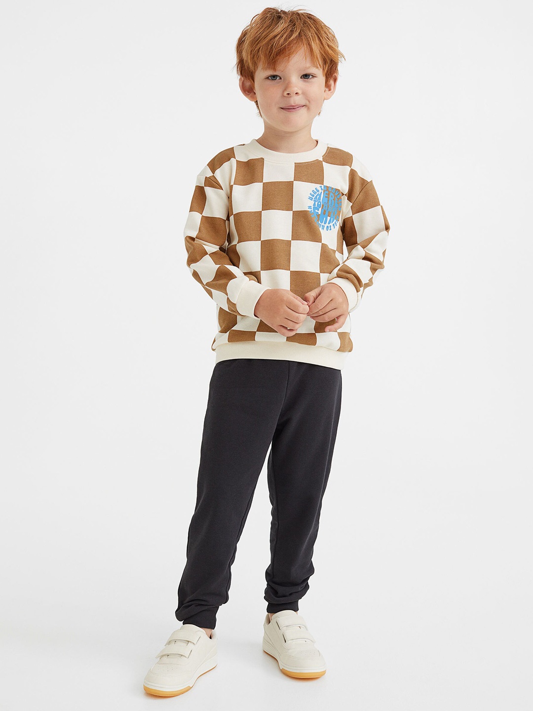 

H&M Boys 2-Piece Printed Set, Beige