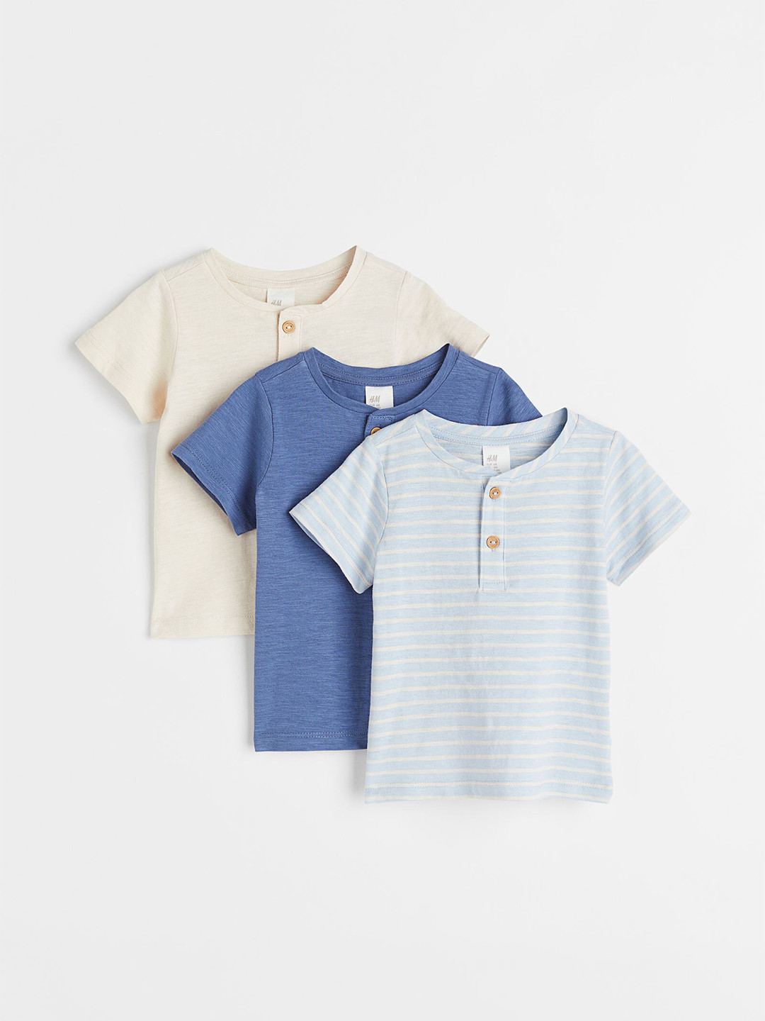 

H&M Boys 3-Pack T-shirts, Beige