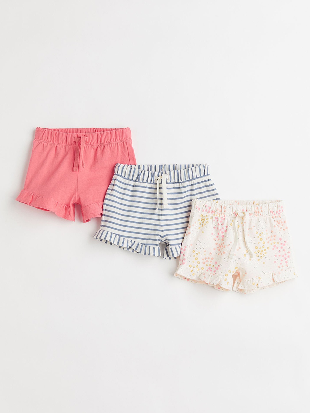 

H&M Girls 3-Pack Cotton Shorts, Pink