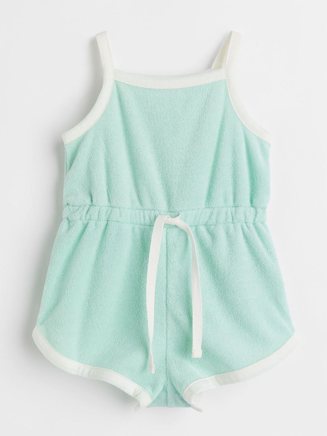 

H&M Girls Green Sleeveless Terry Playsuit