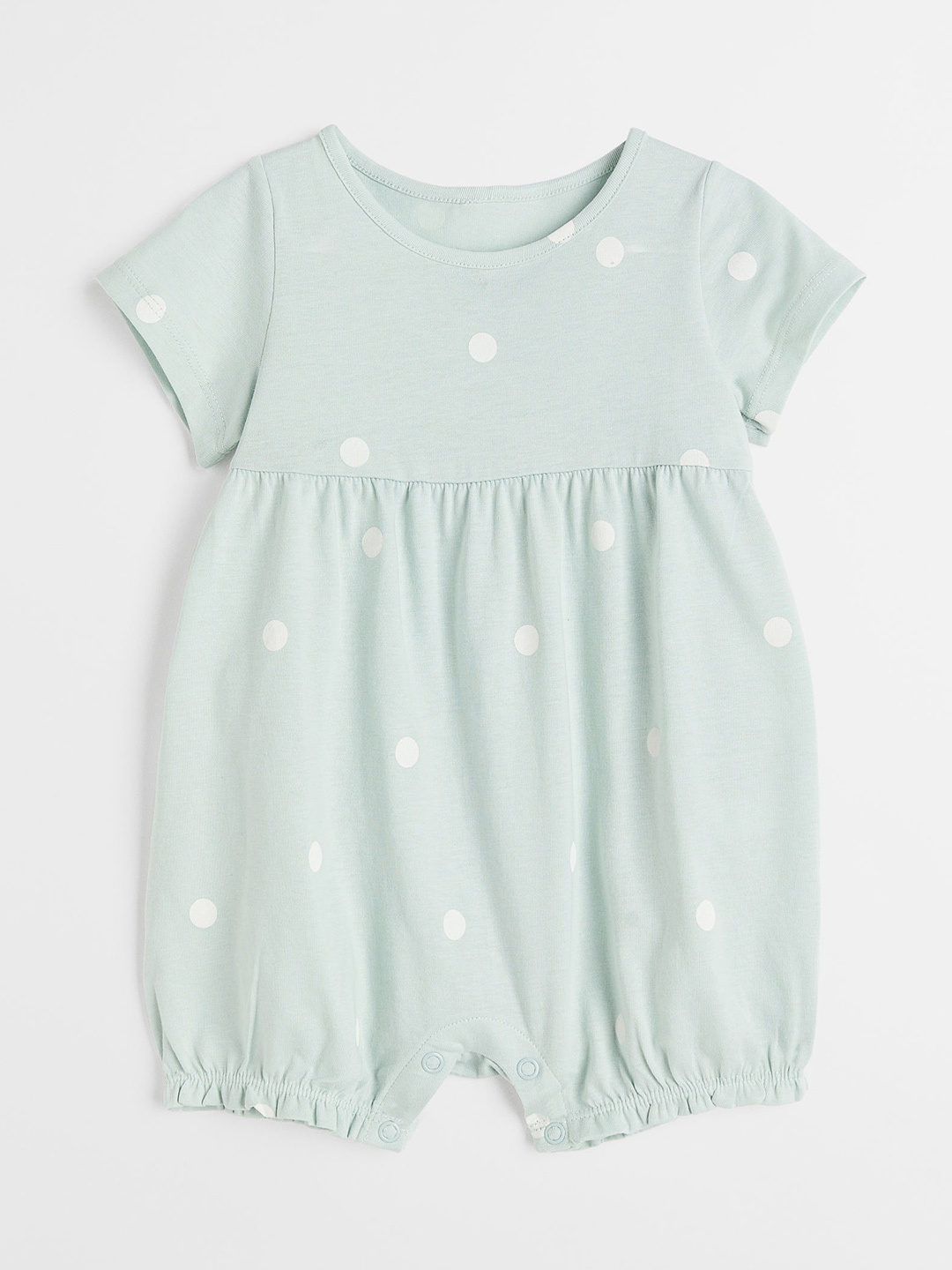 

H&M Boys Turquoise Blue Printed Pure Cotton Romper